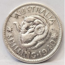 AUSTRALIA 1940 . ONE 1 SHILLING . KEY DATE